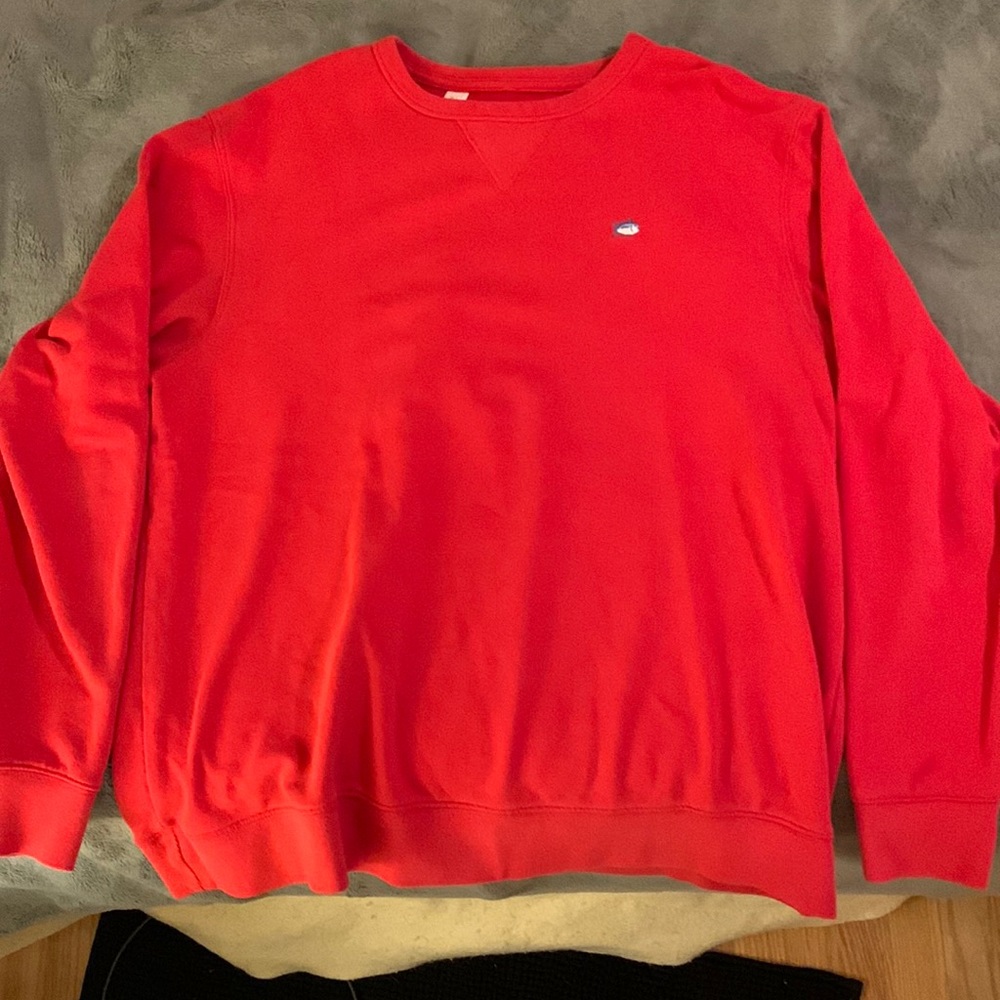Red Southern Tide crew neck sweater